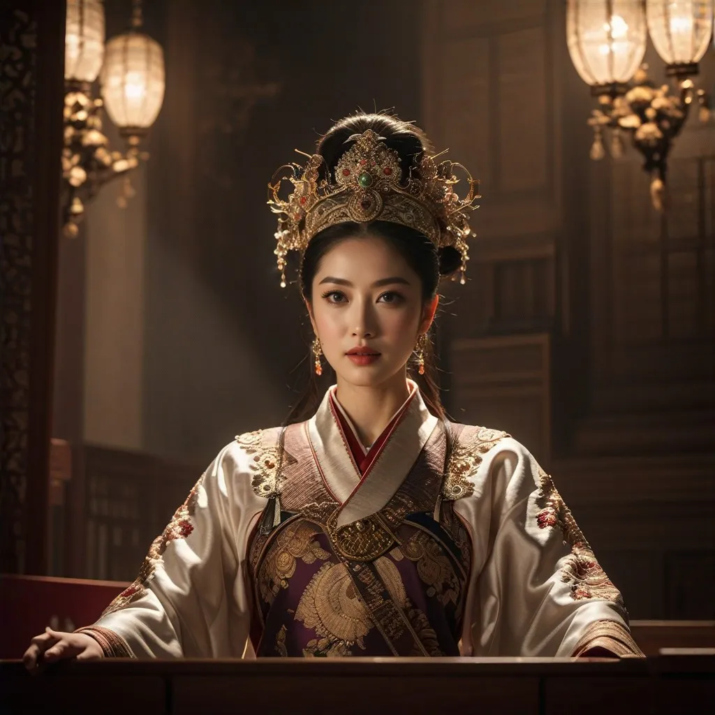 数字人表演泗州戏, 传统戏曲服饰, 精致的面部表情, 动态姿势, 舞台灯光效果, 观众互动场景, 文化传承主题, 高清细节, 无现代建筑元素, 无杂乱的背景, 无低分辨率